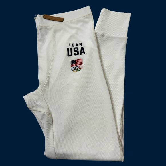 SKIMS Soft Lounge Rib Leggings Team USA White XL - Picture 4 of 11